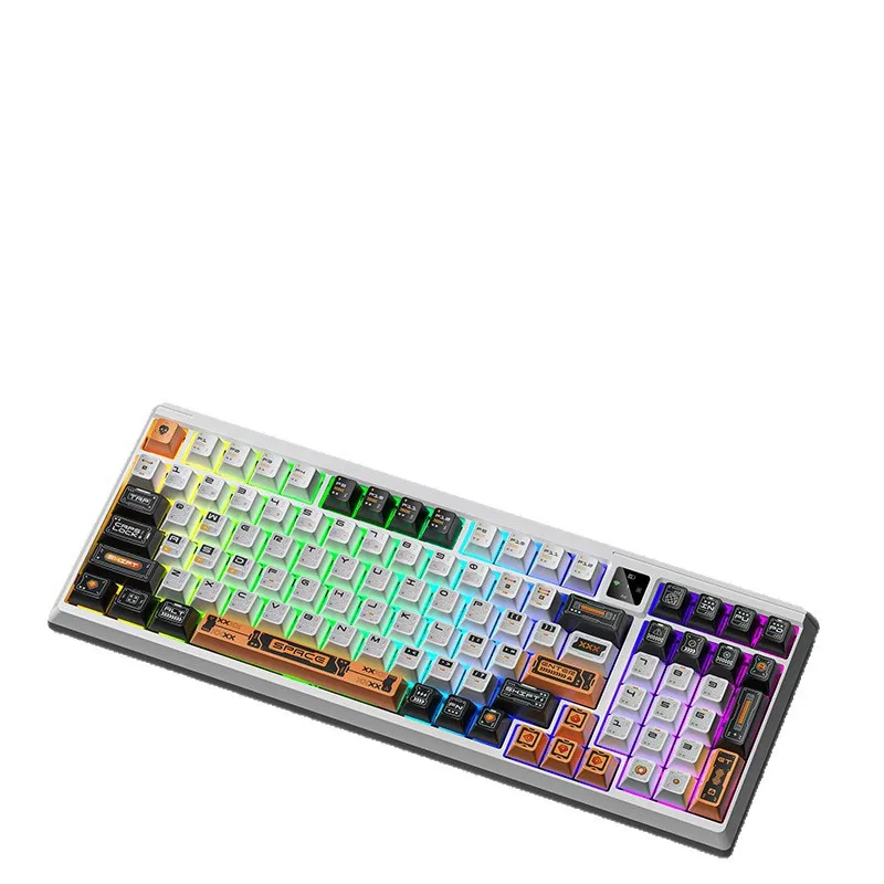 Three-mode mechanical keyboard hot-swappable e-sports game office bluetooth wireless keyboard
Three-mode mechanical keyboard hot-swappable e-sports game office bluetooth wireless keyboard