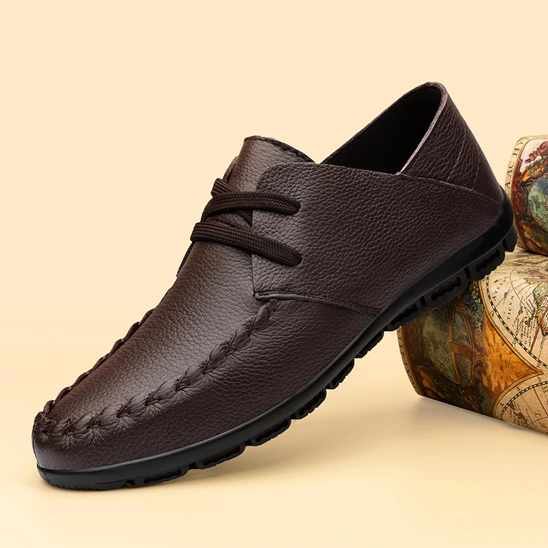 Men Genuine Leather Loafers Casual Summer Footwear Breathable Mens Leisure Walk Moccasins Hollow Out Slip on Male Driving Shoes
Men Genuine Leather Loafers Casual Summer Footwear Breathable Mens Leisure Walk Moccasins Hollow Out Slip on Male Driving Shoes
