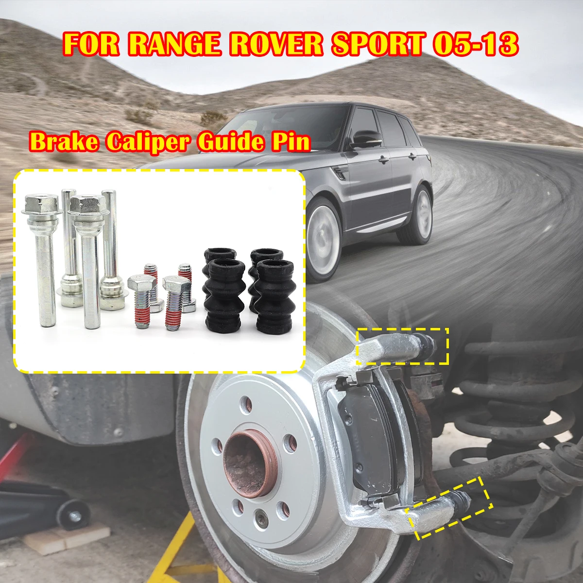 Left Right Brake Caliper Cylinder Slider Guide Pin FOR RANGE ROVER SPORT 05-13 For Disc Housing Bolts Rubber Bush Boot Seal Kit
Left Right Brake Caliper Cylinder Slider Guide Pin FOR RANGE ROVER SPORT 05-13 For Disc Housing Bolts Rubber Bush Boot Seal Kit