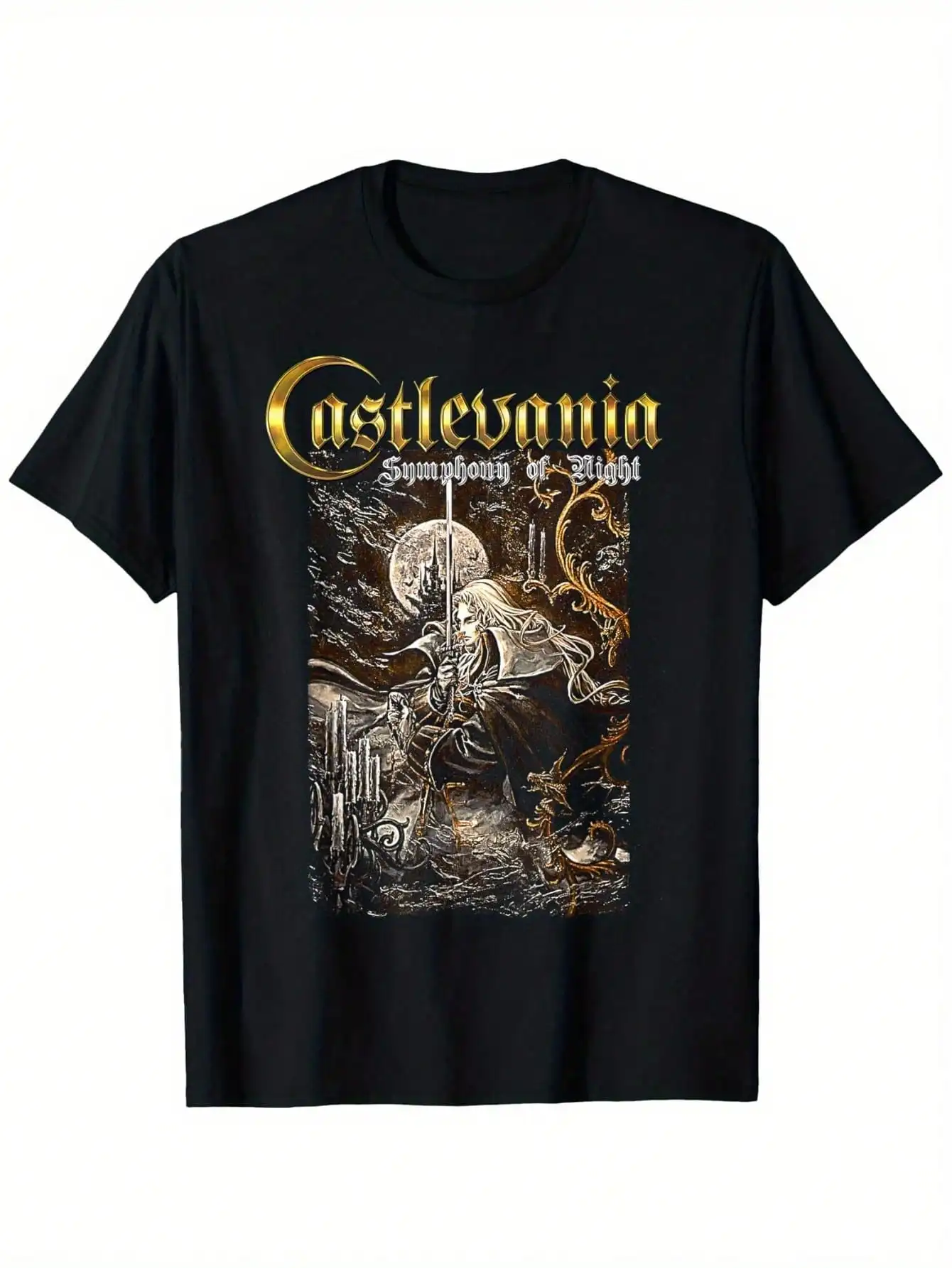 Castlevania Symphony of the Night" Men's Gothic Moonlight Retro T-Shirt - 100%, Breathable
Castlevania Symphony of the Night" Men's Gothic Moonlight Retro T-Shirt - 100%, Breathable