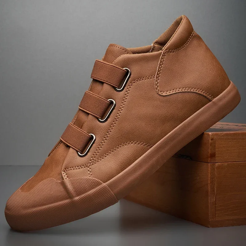 2024 Men's Leather Casual Shoes Breathable Trend Pu Leather Men Wear-Resistant Designer Sneakers British Wild Simple Flats
2024 Men's Leather Casual Shoes Breathable Trend Pu Leather Men Wear-Resistant Designer Sneakers British Wild Simple Flats
