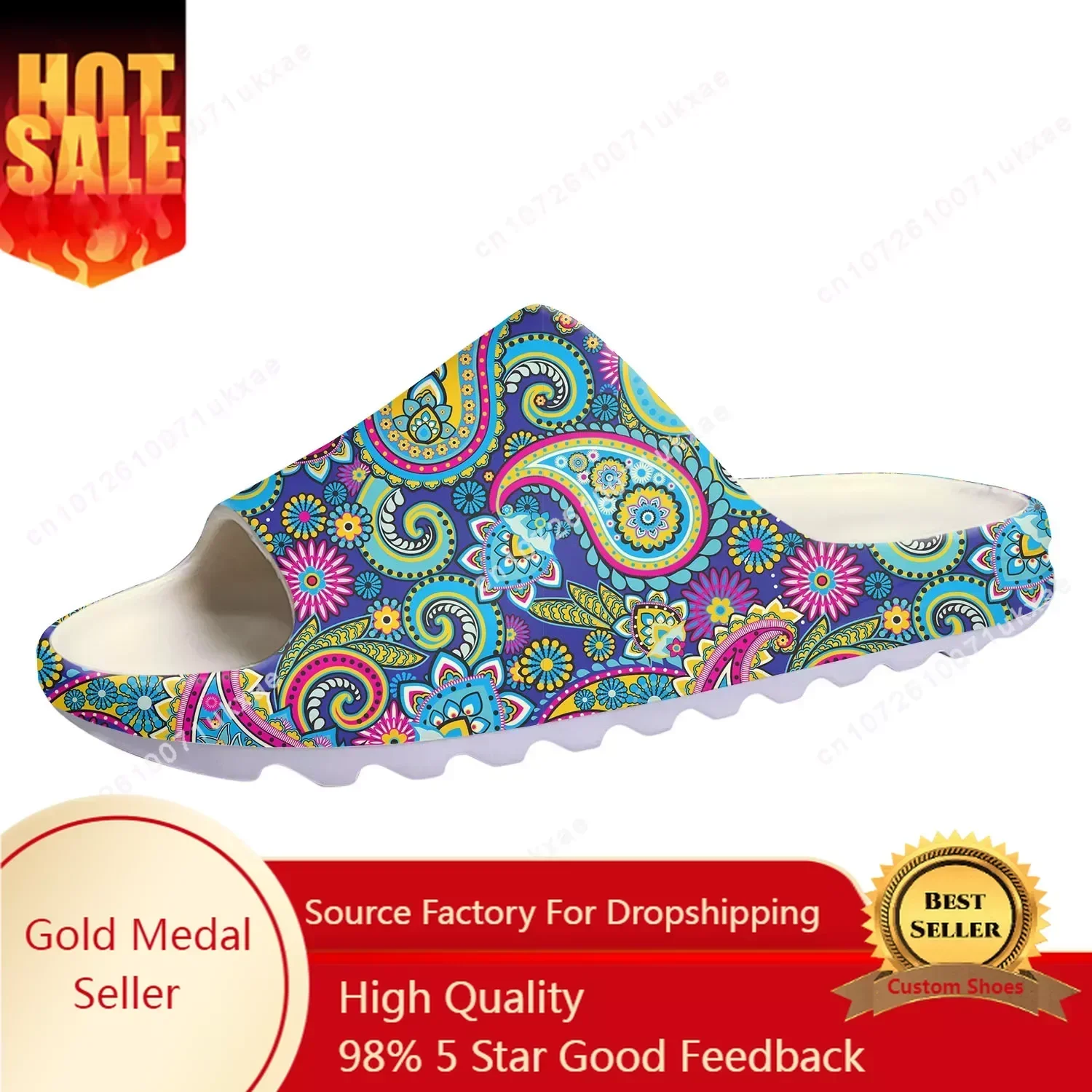 Bohemia Mandala Flower Print Soft Sole Sllipers Home Clogs Customized Step On Water Shoes Mens Womens Teenager Step in Sandals
Bohemia Mandala Flower Print Soft Sole Sllipers Home Clogs Customized Step On Water Shoes Mens Womens Teenager Step in Sandals