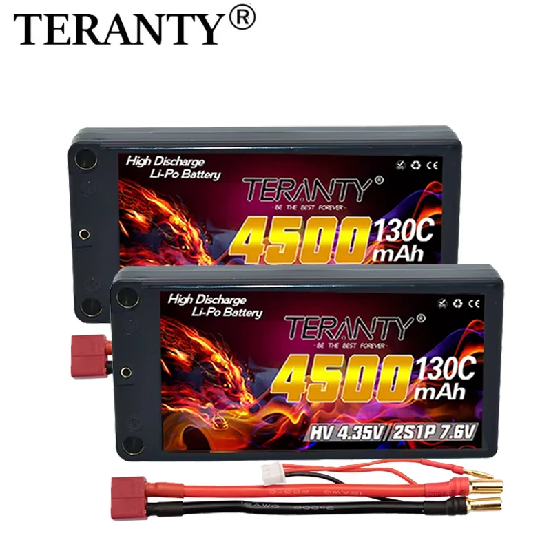 1/2Pcs TREANTY 2S 130C Lipo Battery 7.6V 4500mAh hard shell with 5mm bullet With T Plug for RC Car Buggy FPV Drone Model Parts
1/2Pcs TREANTY 2S 130C Lipo Battery 7.6V 4500mAh hard shell with 5mm bullet With T Plug for RC Car Buggy FPV Drone Model Parts