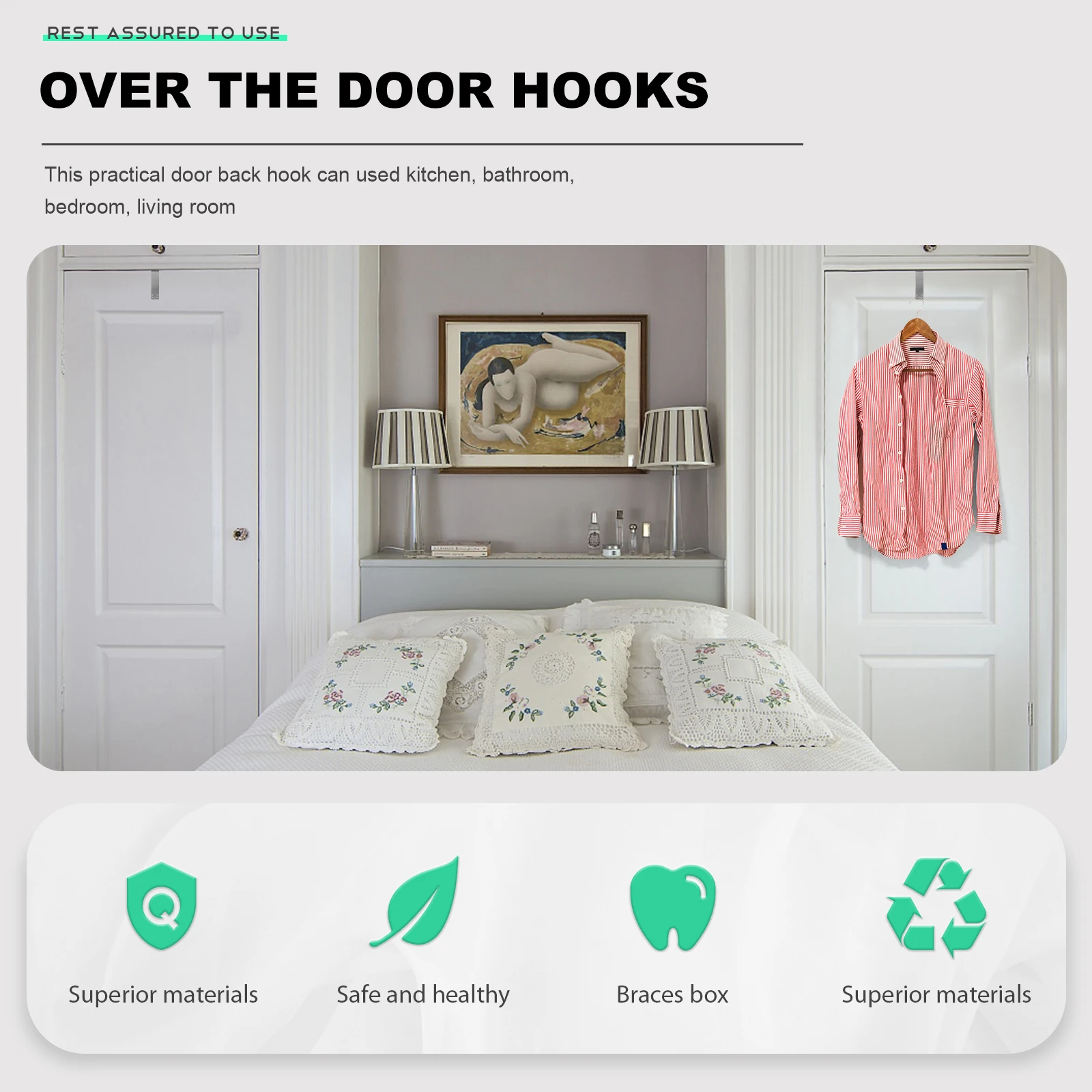 Bathroom Glass Door Hooks Stainless Steel Sponge Coating Punch Free Installation Over Door Towel Rack Coat Hanger Key
Bathroom Glass Door Hooks Stainless Steel Sponge Coating Punch Free Installation Over Door Towel Rack Coat Hanger Key