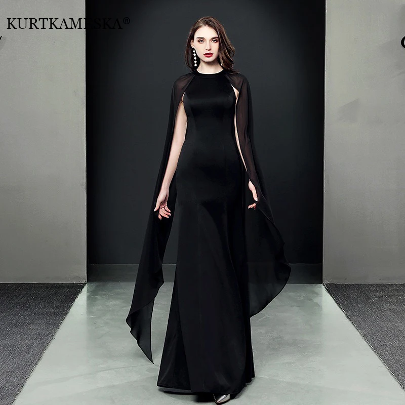 O-neck Chiffon Cape Mermaid Evening Dress Sleeveless Cut Out Shoulder Floor Length Bodycon Maxi Formal Prom Wedding Guest Gown
O-neck Chiffon Cape Mermaid Evening Dress Sleeveless Cut Out Shoulder Floor Length Bodycon Maxi Formal Prom Wedding Guest Gown