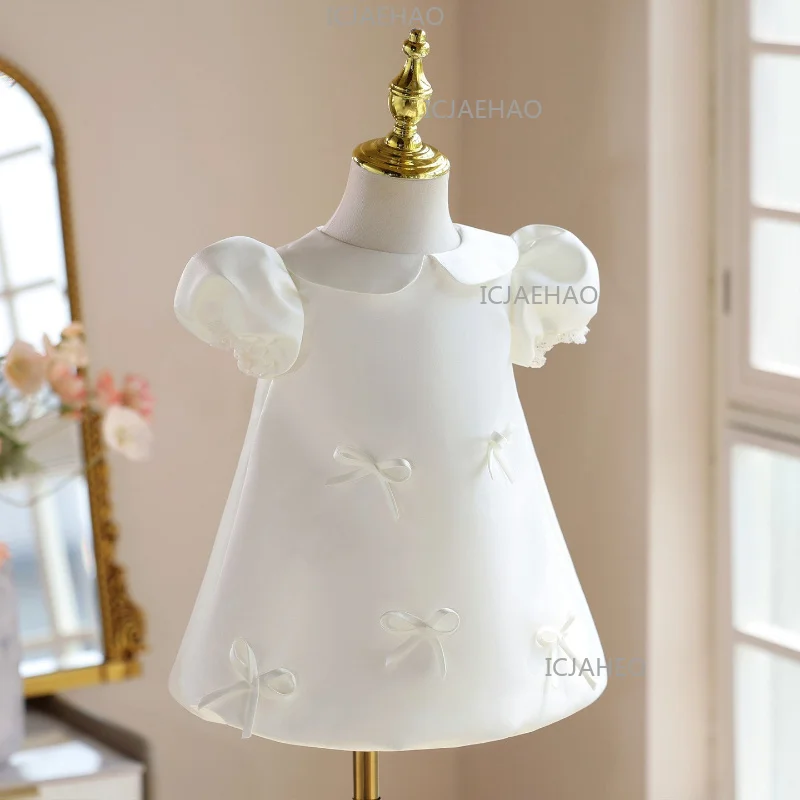 2026 Girl Baby Children Catch Week Satin Princess Gown Pageant Elegant Costume New Kids First Birthday Dress White Flower
2026 Girl Baby Children Catch Week Satin Princess Gown Pageant Elegant Costume New Kids First Birthday Dress White Flower