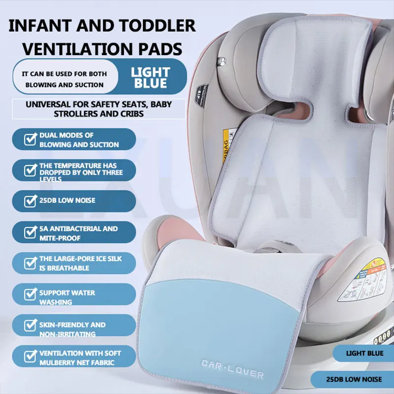 Child Safety Seat Ventilation Mat Summer Baby Stroller Seat Cushion Baby stroller Breathable Ice Pad Blowing Suction Cool Mat
Child Safety Seat Ventilation Mat Summer Baby Stroller Seat Cushion Baby stroller Breathable Ice Pad Blowing Suction Cool Mat