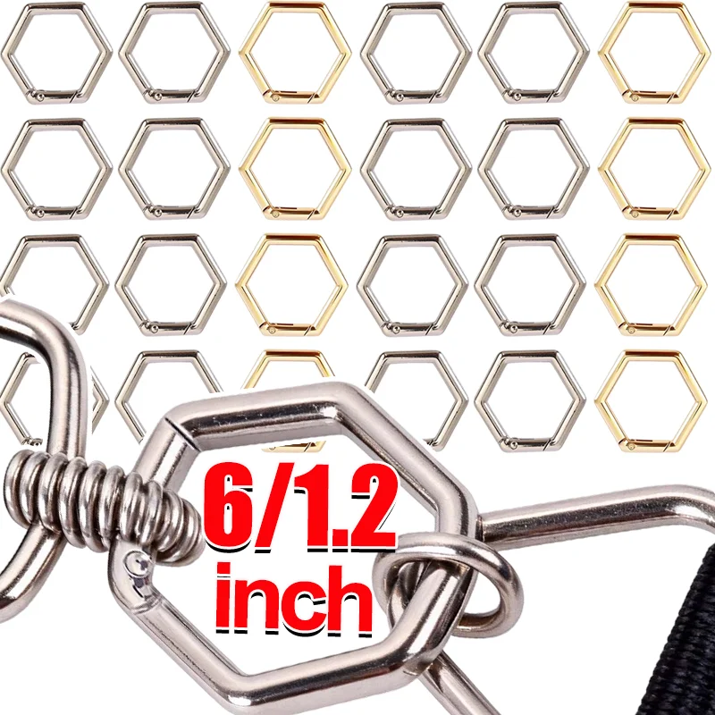 2/6 шт., шестигранная пружинная застежка из цинкового сплава, серебряное, золотое, брелок для ключей для сумки, ремешок для домашних животных, принадлежности для рукоделия, прочный, легко открывающийся, закрывающийся
2/6 шт., шестигранная пружинная застежка из цинкового сплава, серебряное, золотое, брелок для ключей для сумки, ремешок для домашних животных, принадлежности для рукоделия, прочный, легко открывающийся, закрывающийся