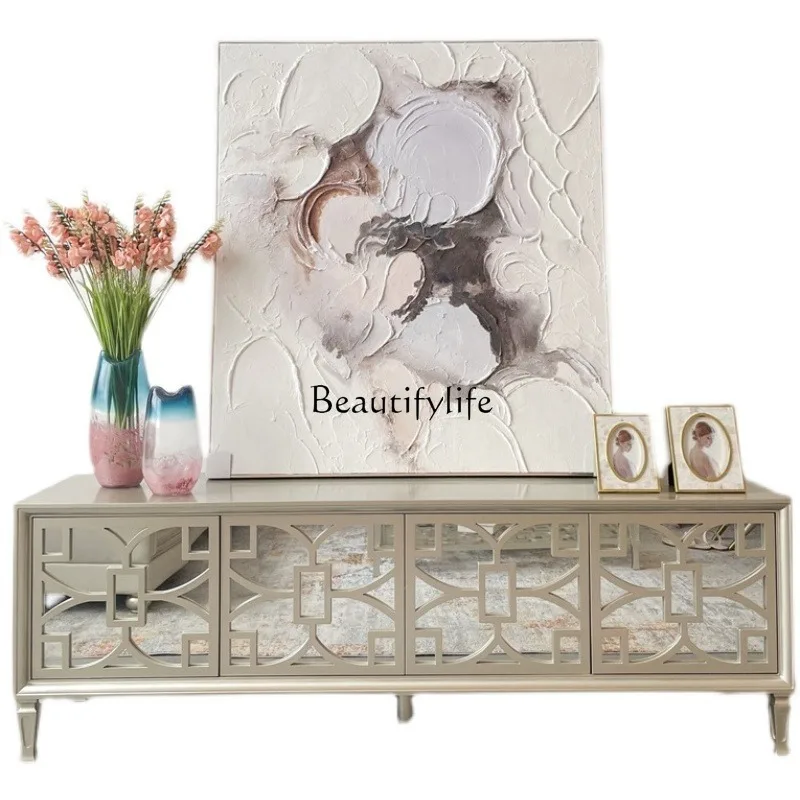 American light luxury TV cabinet solid wood small apartment background wall bedroom locker
American light luxury TV cabinet solid wood small apartment background wall bedroom locker