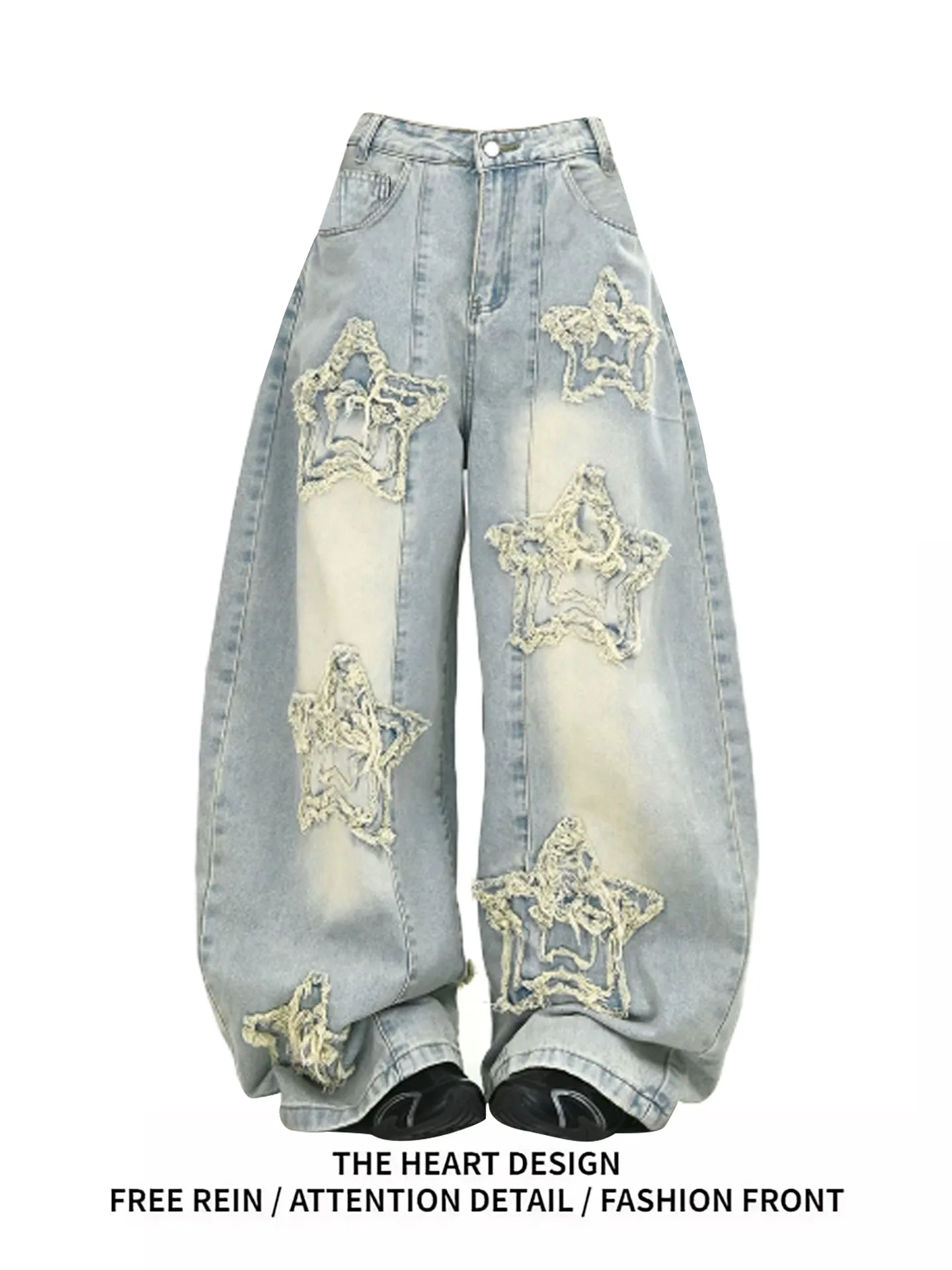 Washed Star Embroidery Wide Leg Jeans Women's Summer Loose Fit High Waist Denim Pants Casual Comfortable Blue Jeans
Washed Star Embroidery Wide Leg Jeans Women's Summer Loose Fit High Waist Denim Pants Casual Comfortable Blue Jeans
