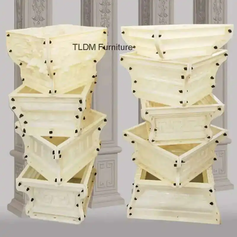 European Square Roman Column Mold for Column Head Foot Cap Molds Villa Home Gate Square Column Molds Cast-in-place Cement Mold
European Square Roman Column Mold for Column Head Foot Cap Molds Villa Home Gate Square Column Molds Cast-in-place Cement Mold