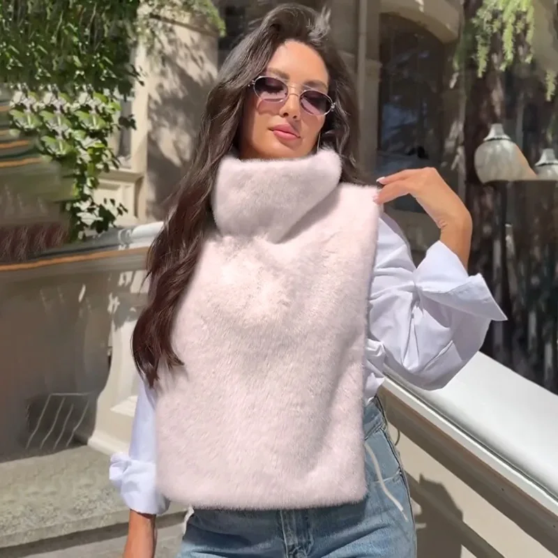 Talenza однотонный жилет из искусственного меха, укороченный топ, женская модная водолазка, пушистые топы на бретелях, зимняя женская элегантная куртка без рукавов, верхняя одежда
Talenza однотонный жилет из искусственного меха, укороченный топ, женская модная водолазка, пушистые топы на бретелях, зимняя женская элегантная куртка без рукавов, верхняя одежда