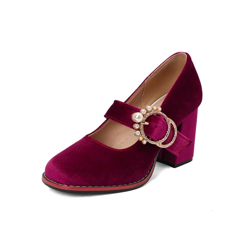Cross Strap Buckle Mary Janes 2026 Spring Velvet Women's Pumps Shoes High Chunky Heels Plus Size 45 46 47 48 Phoentin FT4344
Cross Strap Buckle Mary Janes 2026 Spring Velvet Women's Pumps Shoes High Chunky Heels Plus Size 45 46 47 48 Phoentin FT4344