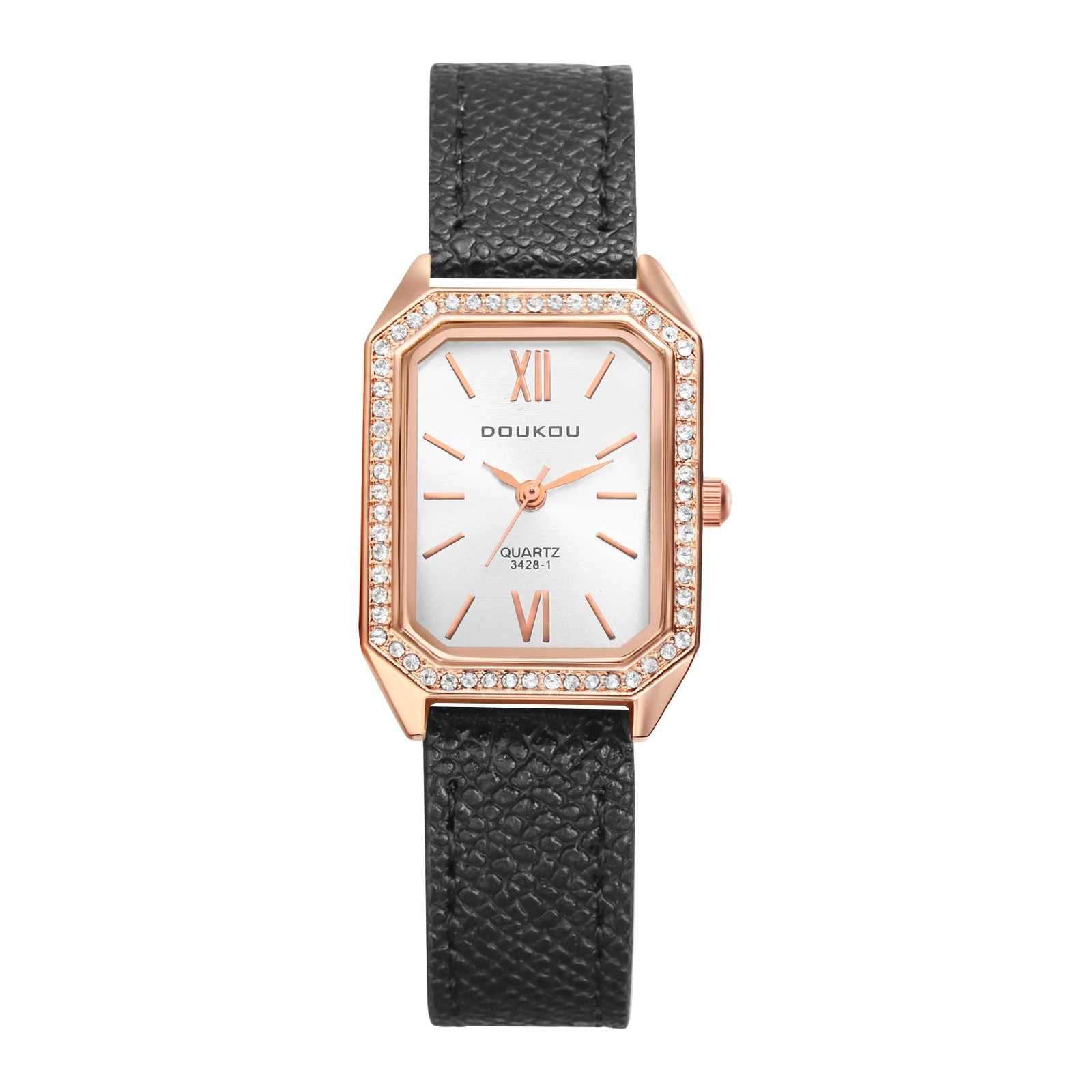 JEWELRYWE Delicate Ladies Square Small Watch Leather Strap Waterproof Diamond Bezel Legible Bar Roman Numeral Scale Analog Quartz
JEWELRYWE Delicate Ladies Square Small Watch Leather Strap Waterproof Diamond Bezel Legible Bar Roman Numeral Scale Analog Quartz