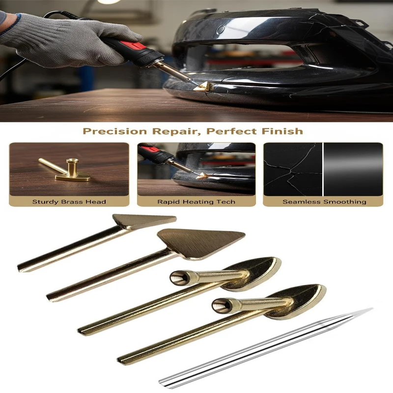 Triangle Soldering Iron Tips Car Bumper Repair Welding Head Flat Iron Tip For Leather Plastic Dent Removal Auto Repair Hand Tool
Triangle Soldering Iron Tips Car Bumper Repair Welding Head Flat Iron Tip For Leather Plastic Dent Removal Auto Repair Hand Tool