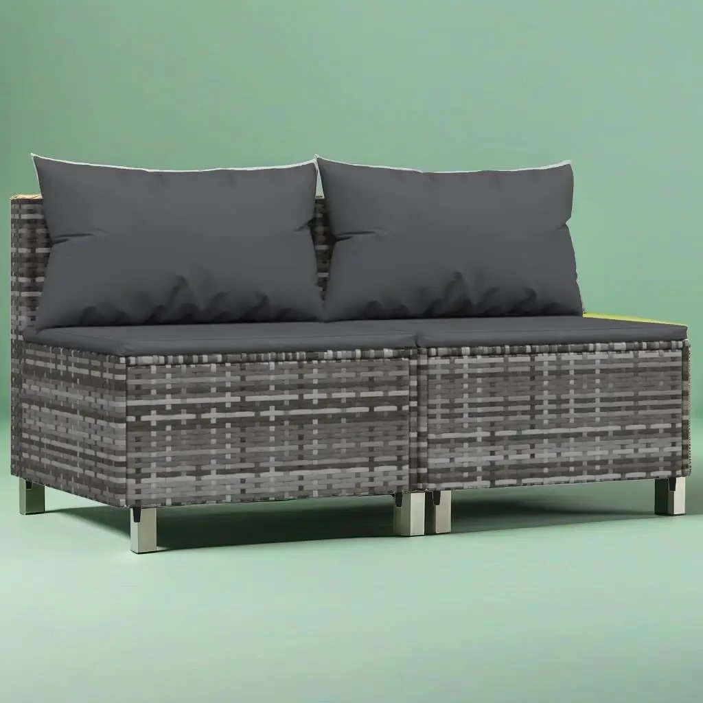 3-Piece Gray Poly Rattan Patio Lounge Set with Cushions for Outdoor Relaxation
3-Piece Gray Poly Rattan Patio Lounge Set with Cushions for Outdoor Relaxation