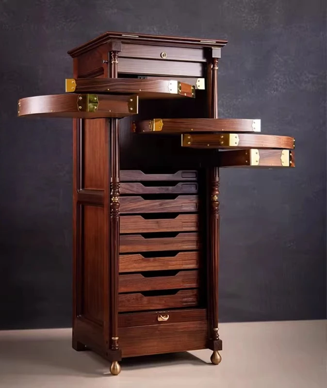 North American black walnut tea set jewelry cabinet creative fashion art locker designer
North American black walnut tea set jewelry cabinet creative fashion art locker designer