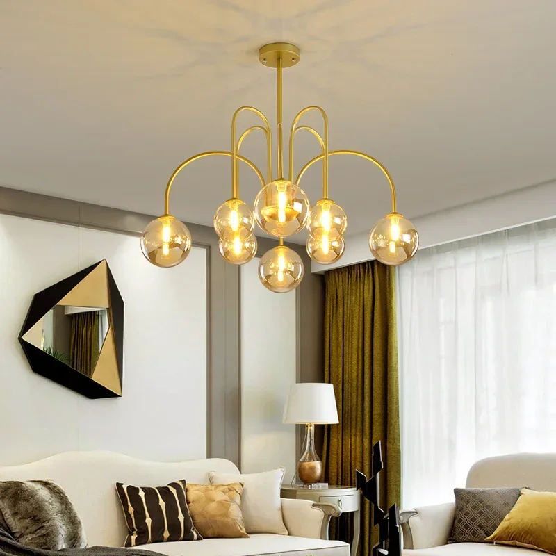 Nordic Modern Creative Glass Ball LED Chandelier Living Room Restaurant Bedroom Pandant Lamp Indoor Lighting Decor Light Fixture
Nordic Modern Creative Glass Ball LED Chandelier Living Room Restaurant Bedroom Pandant Lamp Indoor Lighting Decor Light Fixture