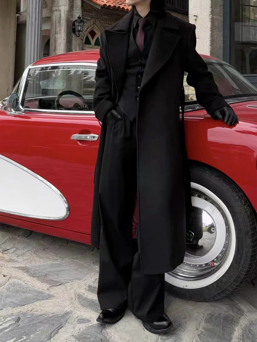 Briti Sle Men's Long Woolen Coat oulder Padded Cotton Inner Bla Red Inner Lapel Single Button Faion Ci Sle
Briti Sle Men's Long Woolen Coat oulder Padded Cotton Inner Bla Red Inner Lapel Single Button Faion Ci Sle