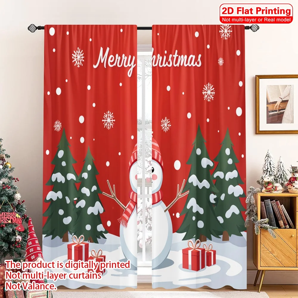 2pcs 2D flat printing Merry Christmas Popular Window Drapes Merry Christmas Snowman Trees Polyester Fabric Without Electricity
2pcs 2D flat printing Merry Christmas Popular Window Drapes Merry Christmas Snowman Trees Polyester Fabric Without Electricity
