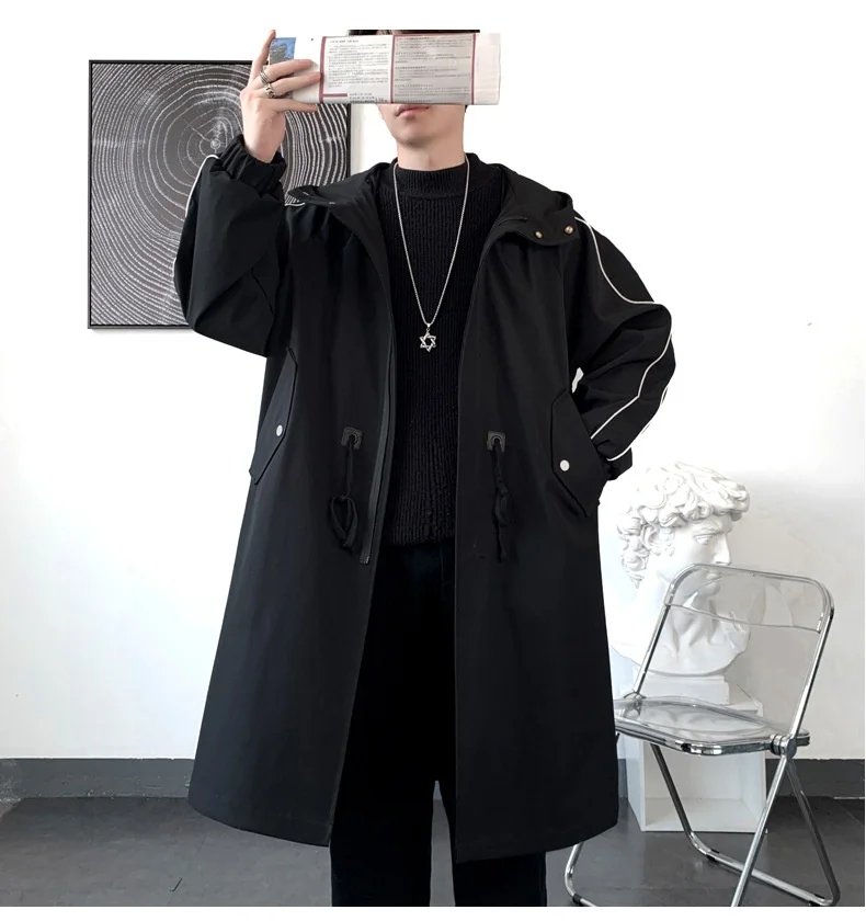 Trench Belt Coat Mens Long Sleeve Front Button Black Cotton Mid Length Spring Autumn Basic Essential Daily Wear Business Office
Trench Belt Coat Mens Long Sleeve Front Button Black Cotton Mid Length Spring Autumn Basic Essential Daily Wear Business Office