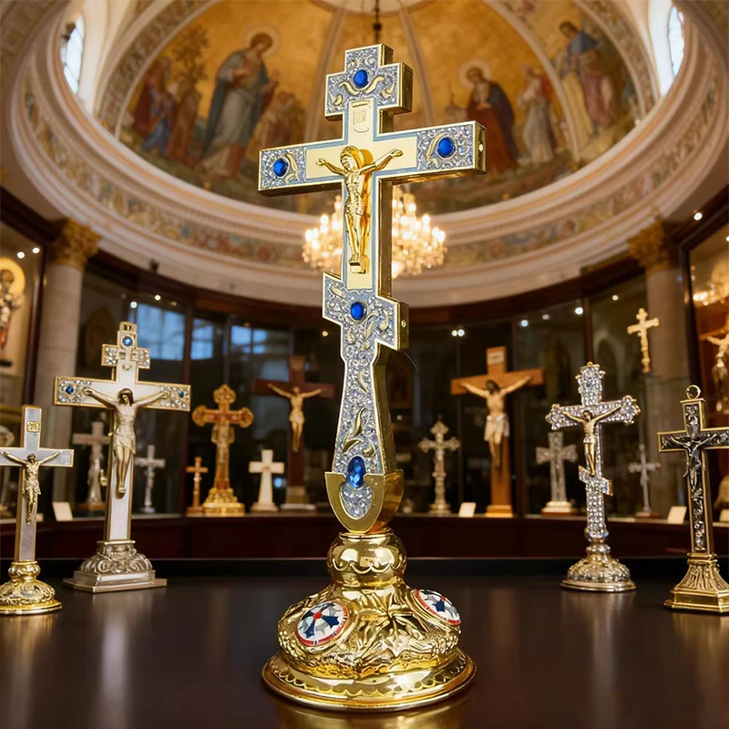 Orthodox Handheld Prayer Cross Small Jesus Statue Family Cross Alloy Ornament Artificially Colored Православный крест
Orthodox Handheld Prayer Cross Small Jesus Statue Family Cross Alloy Ornament Artificially Colored Православный крест