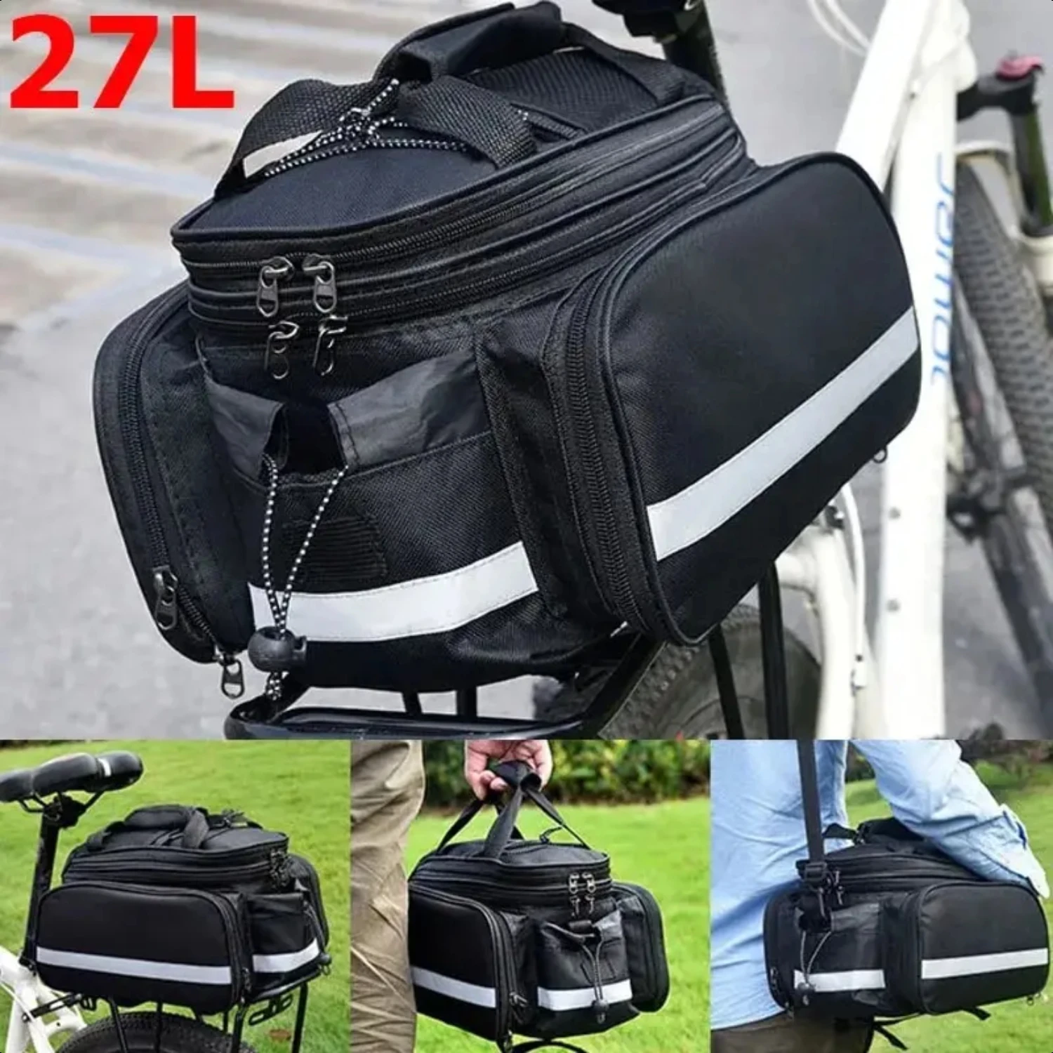 27L Bicycle Bag Mountain Bike Rear Shelf Pack Large-capacity Waterproof Back Seat Tail Bag Long-distance Riding Equipment
27L Bicycle Bag Mountain Bike Rear Shelf Pack Large-capacity Waterproof Back Seat Tail Bag Long-distance Riding Equipment