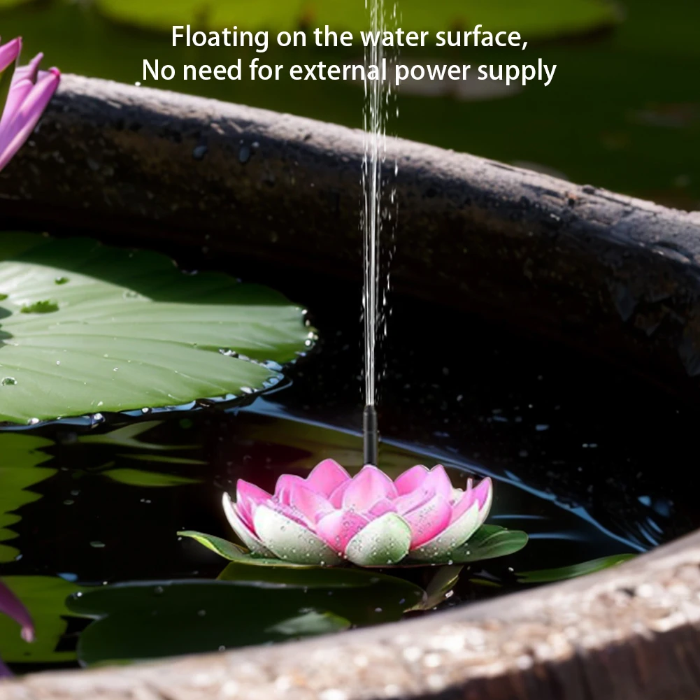 Lotus Solar Water Fountain Brushless Pump Floating Garden Fountain Artificial Lotus Flowers Fountain Pond Decoration
Lotus Solar Water Fountain Brushless Pump Floating Garden Fountain Artificial Lotus Flowers Fountain Pond Decoration