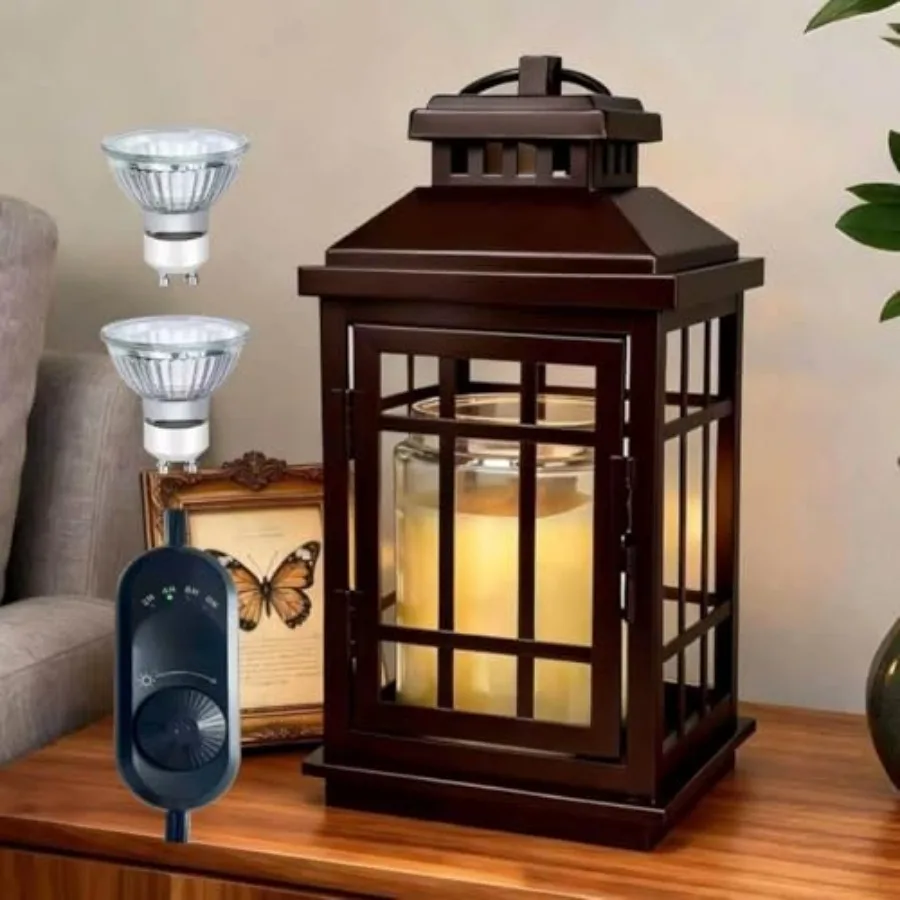 Candle Warmer Lamp with Timer Farmhouse Enclosed Lantern Style for Jar Candles Under 4" in Diameter Dimmable Auto Shut-Off Flam
Candle Warmer Lamp with Timer Farmhouse Enclosed Lantern Style for Jar Candles Under 4" in Diameter Dimmable Auto Shut-Off Flam