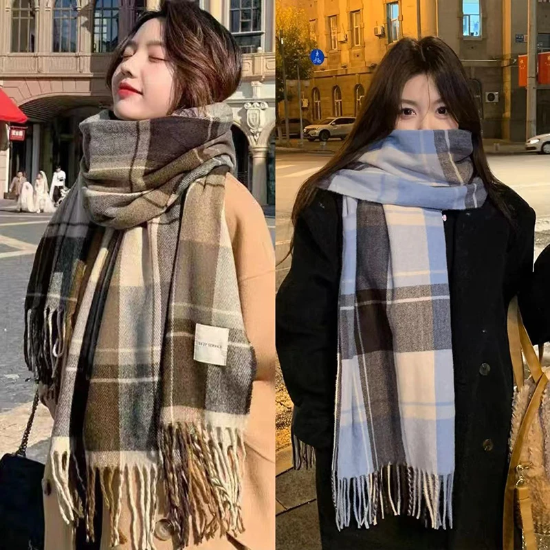 Толстый термошарф с кисточками в корейском стиле, женский зимний клетчатый принт, длинная теплая шаль, аксессуары для костюма
Толстый термошарф с кисточками в корейском стиле, женский зимний клетчатый принт, длинная теплая шаль, аксессуары для костюма