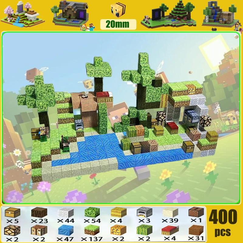 3+ 400pcs Magnetic Building Blocks Mine World Cube Magnet World Set for Kid Age DIY Model Children Stem Best Montessori forest
3+ 400pcs Magnetic Building Blocks Mine World Cube Magnet World Set for Kid Age DIY Model Children Stem Best Montessori forest