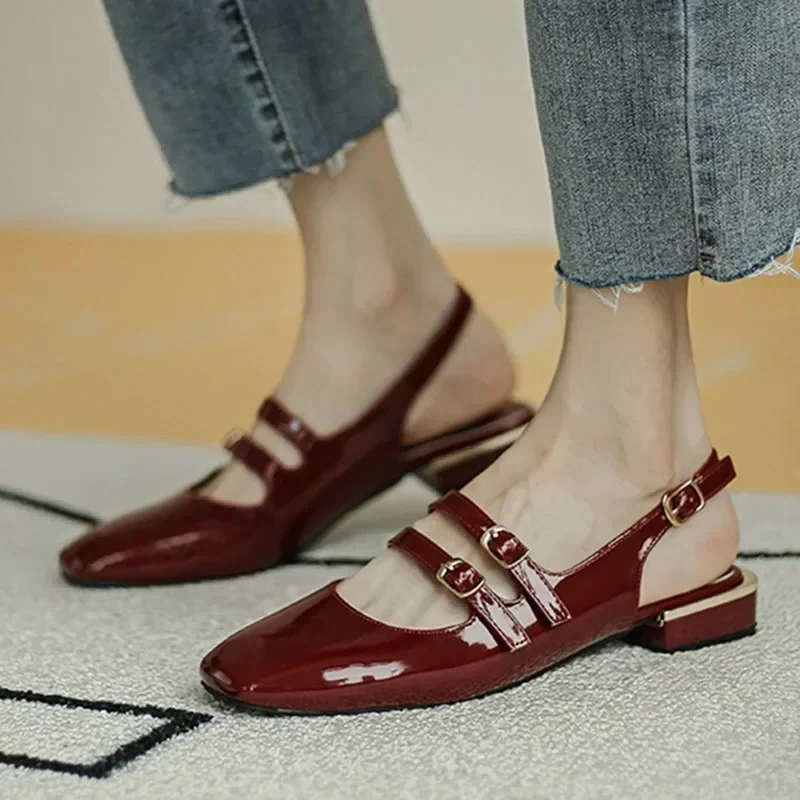 Women Sandals Summer Shoes Patent Leather Dress Shoes Woman Flats Double Buckle Mary Janes Shoes Back Strap Zapatos Mujer
Women Sandals Summer Shoes Patent Leather Dress Shoes Woman Flats Double Buckle Mary Janes Shoes Back Strap Zapatos Mujer