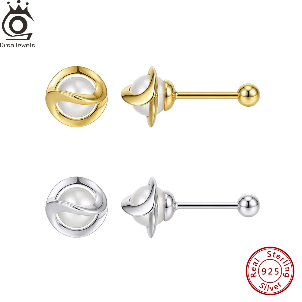 ORSA JEWELS 14K Gold 925 Sterling Silver Pearl Mini Small Stud Earrings for Women Chic Minimalist Office Korean Jewelry GPE136
ORSA JEWELS 14K Gold 925 Sterling Silver Pearl Mini Small Stud Earrings for Women Chic Minimalist Office Korean Jewelry GPE136