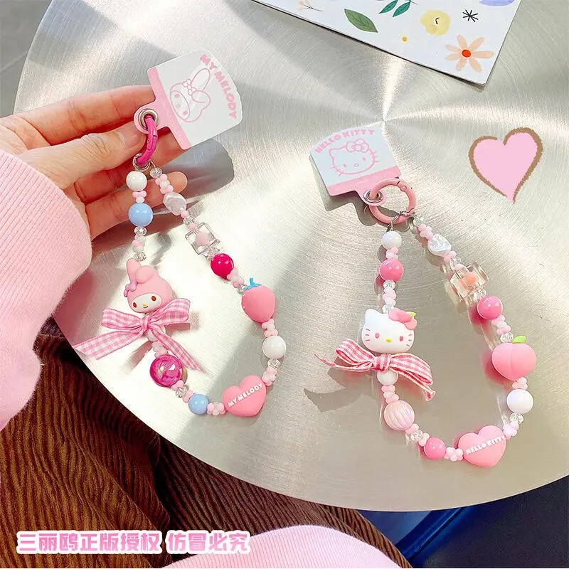 Kawaii Hellokitty Cute Cartoon Phone Charm Strap Keychain Bag Pendant Anti-Lost Wrist Strap Design Lovely Ornament for Girls
Kawaii Hellokitty Cute Cartoon Phone Charm Strap Keychain Bag Pendant Anti-Lost Wrist Strap Design Lovely Ornament for Girls