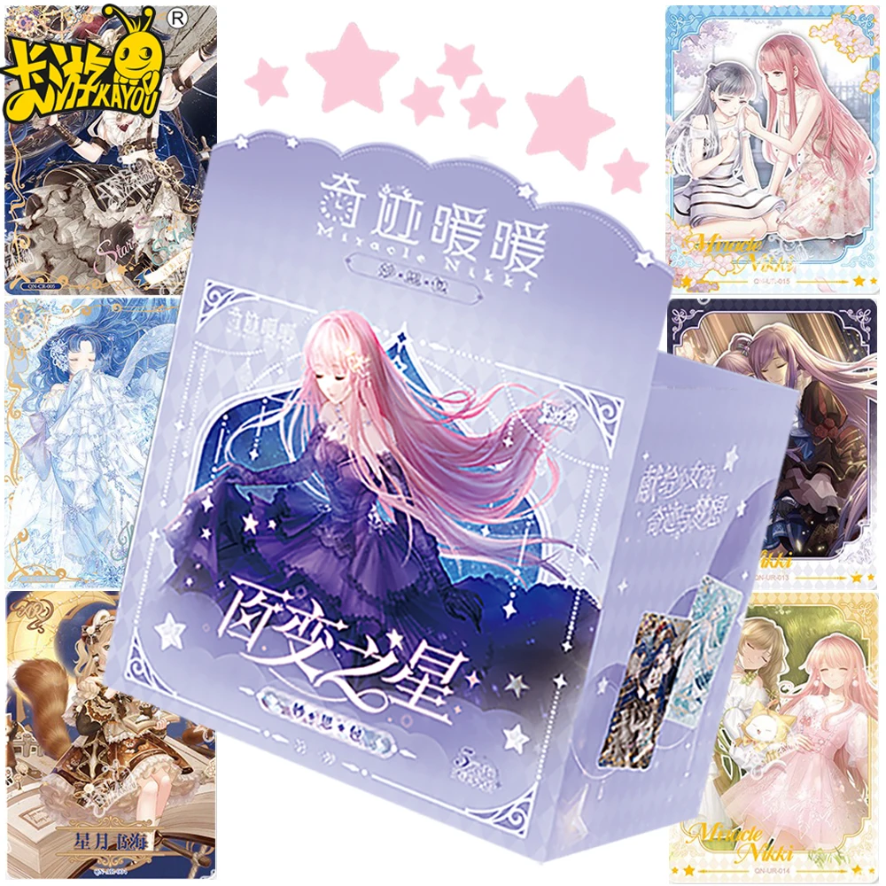 Новая коллекционная карта KAYOU Miracle Nikki, повседневная игра-одевалка, изысканное мастерство, великолепная модная карта, детский подарок на день рождения
Новая коллекционная карта KAYOU Miracle Nikki, повседневная игра-одевалка, изысканное мастерство, великолепная модная карта, детский подарок на день рождения