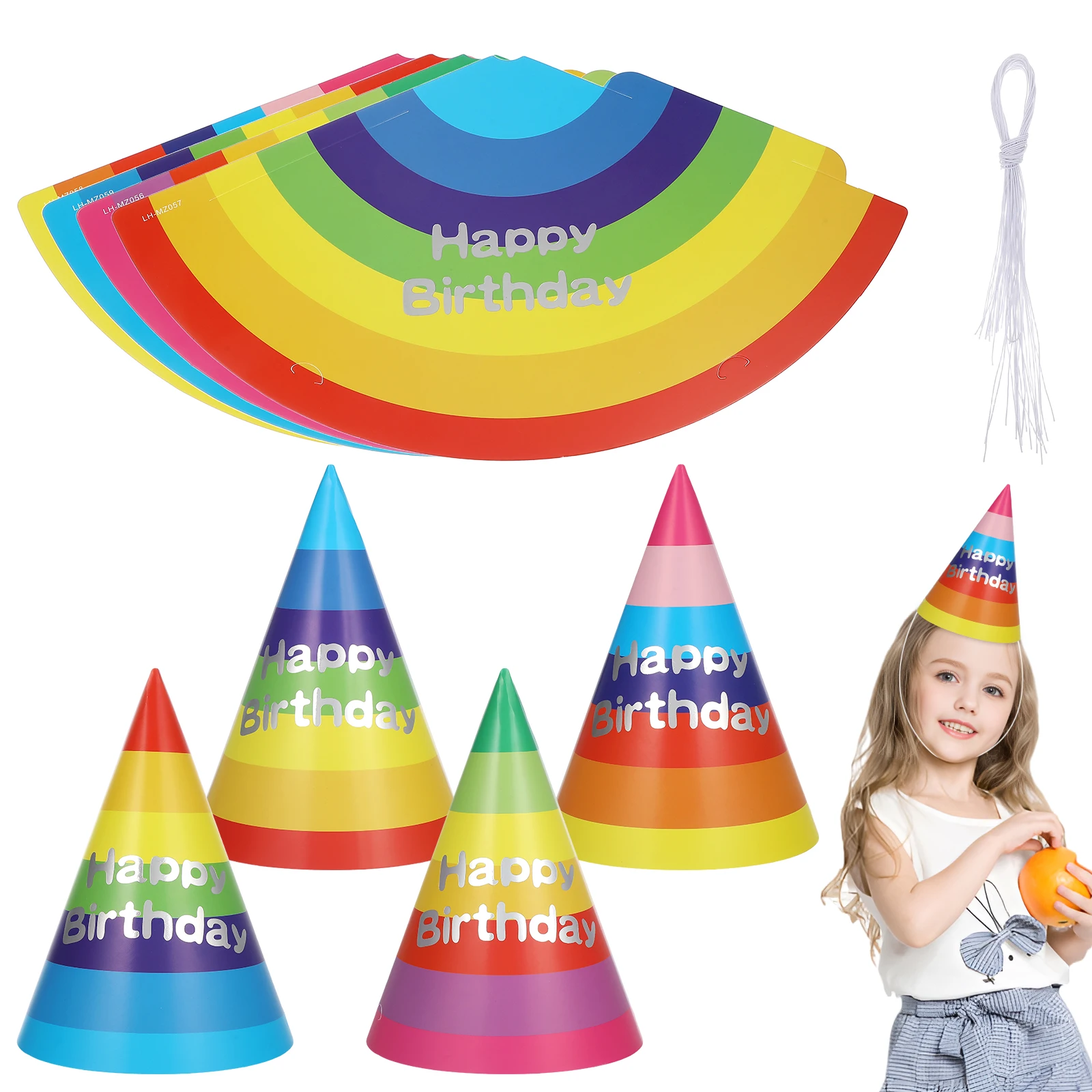 20Pcs Paper Party Hats Cone Birthday Party Hats Happy Birthday Hats Rainbow Birthday Hats For Kids Party Supplies (Mixed Color)
20Pcs Paper Party Hats Cone Birthday Party Hats Happy Birthday Hats Rainbow Birthday Hats For Kids Party Supplies (Mixed Color)