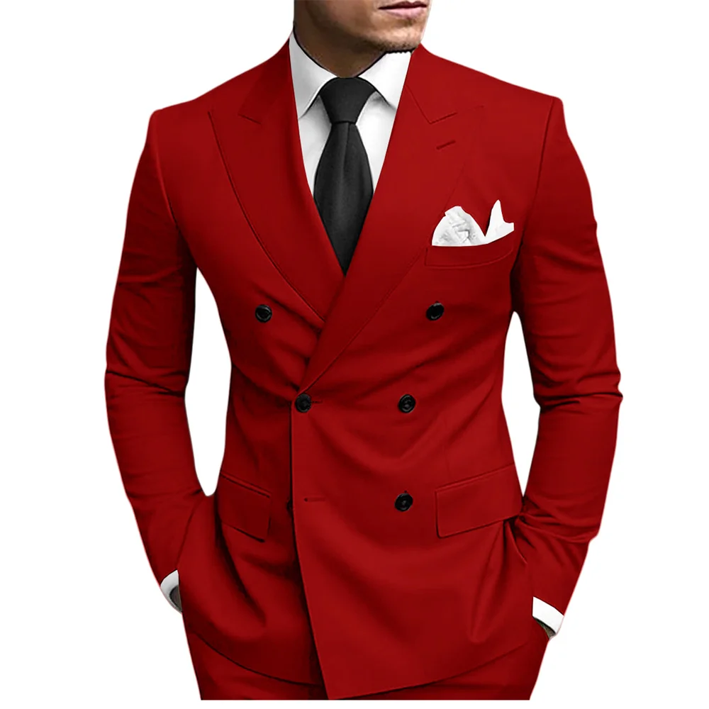 Classic Solid Suit Set 2 Pieces Jacket Pants For Men Wedding Groom Sets Double Breasted Men's Suits Banquet Tuxedo Wear XS-5XL
Classic Solid Suit Set 2 Pieces Jacket Pants For Men Wedding Groom Sets Double Breasted Men's Suits Banquet Tuxedo Wear XS-5XL