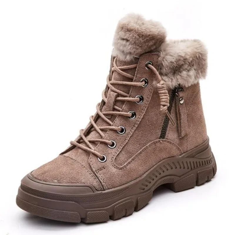 High quality Genuine Leather Boots Spring Autumn Chimney Fashion Ankle Booties Moccasins Winter Plush Platform Wedge Women Shoes
High quality Genuine Leather Boots Spring Autumn Chimney Fashion Ankle Booties Moccasins Winter Plush Platform Wedge Women Shoes