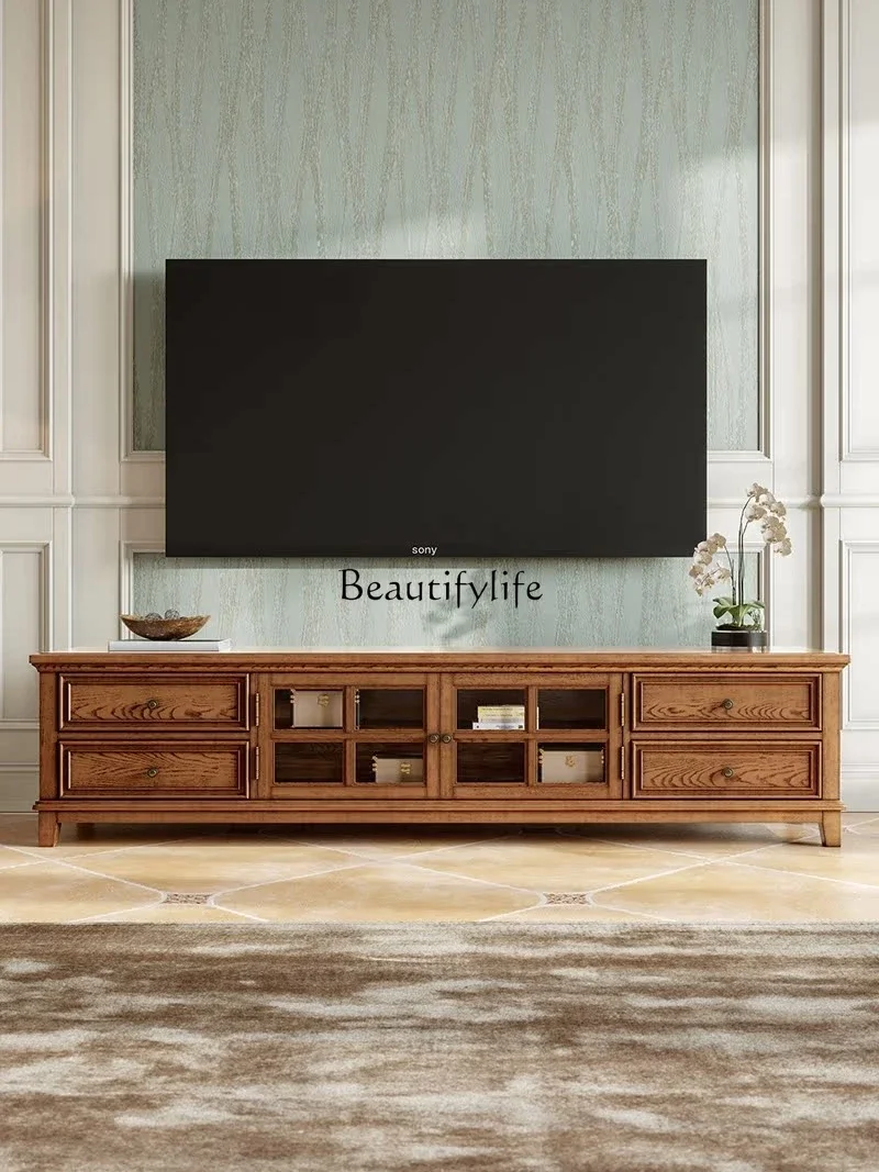 ls 04American solid wood TV cabinet living room small apartment retro small American country style
ls 04American solid wood TV cabinet living room small apartment retro small American country style