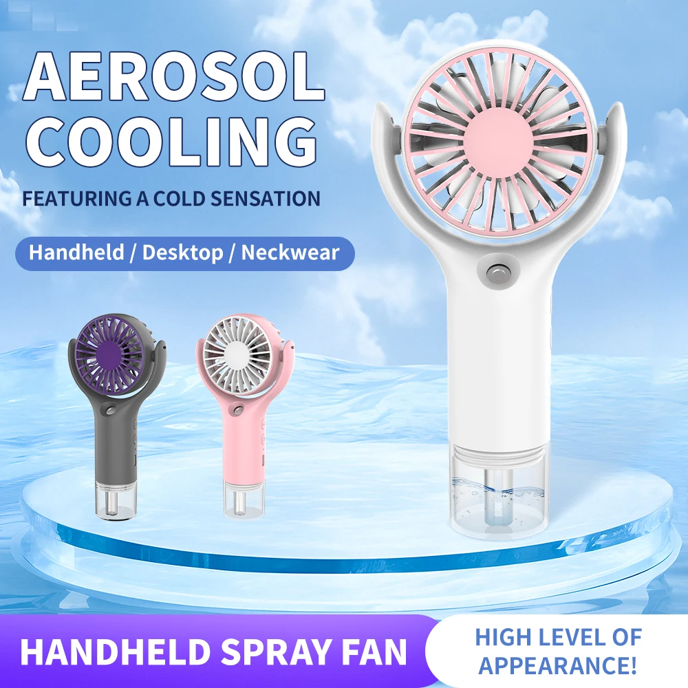 Handheld Spray Fan USB Rechargeable Mini Portable Misting Fan 3 Speeds Cooling Humidifier Fan for Neck/Desktop/Outdoor Summer
Handheld Spray Fan USB Rechargeable Mini Portable Misting Fan 3 Speeds Cooling Humidifier Fan for Neck/Desktop/Outdoor Summer