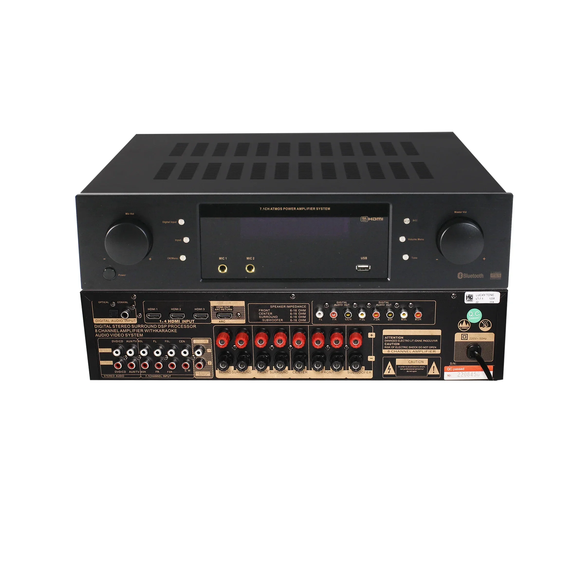 7.1 Channel Hi-fi Home Theater 4K HD 3D Video Digital Audio Video Amplifier With Built-in High-end Bluetooth Chip
7.1 Channel Hi-fi Home Theater 4K HD 3D Video Digital Audio Video Amplifier With Built-in High-end Bluetooth Chip