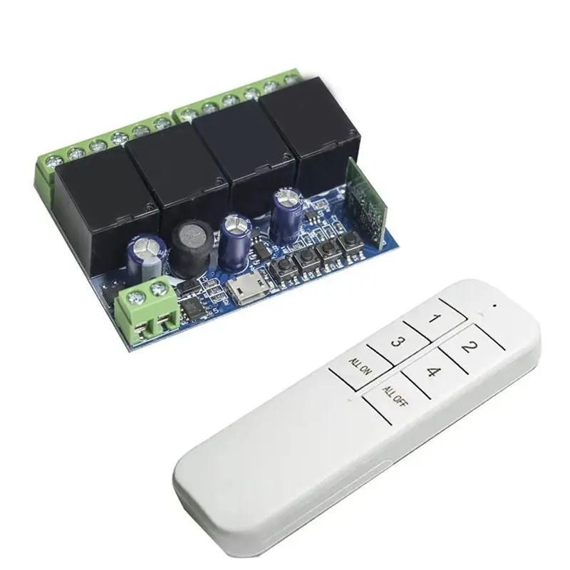 AED7-4-Channel Intelligent Wifi Switch/Relay Module, 6-Button Remote Control, Wireless Switch Timer.
AED7-4-Channel Intelligent Wifi Switch/Relay Module, 6-Button Remote Control, Wireless Switch Timer.