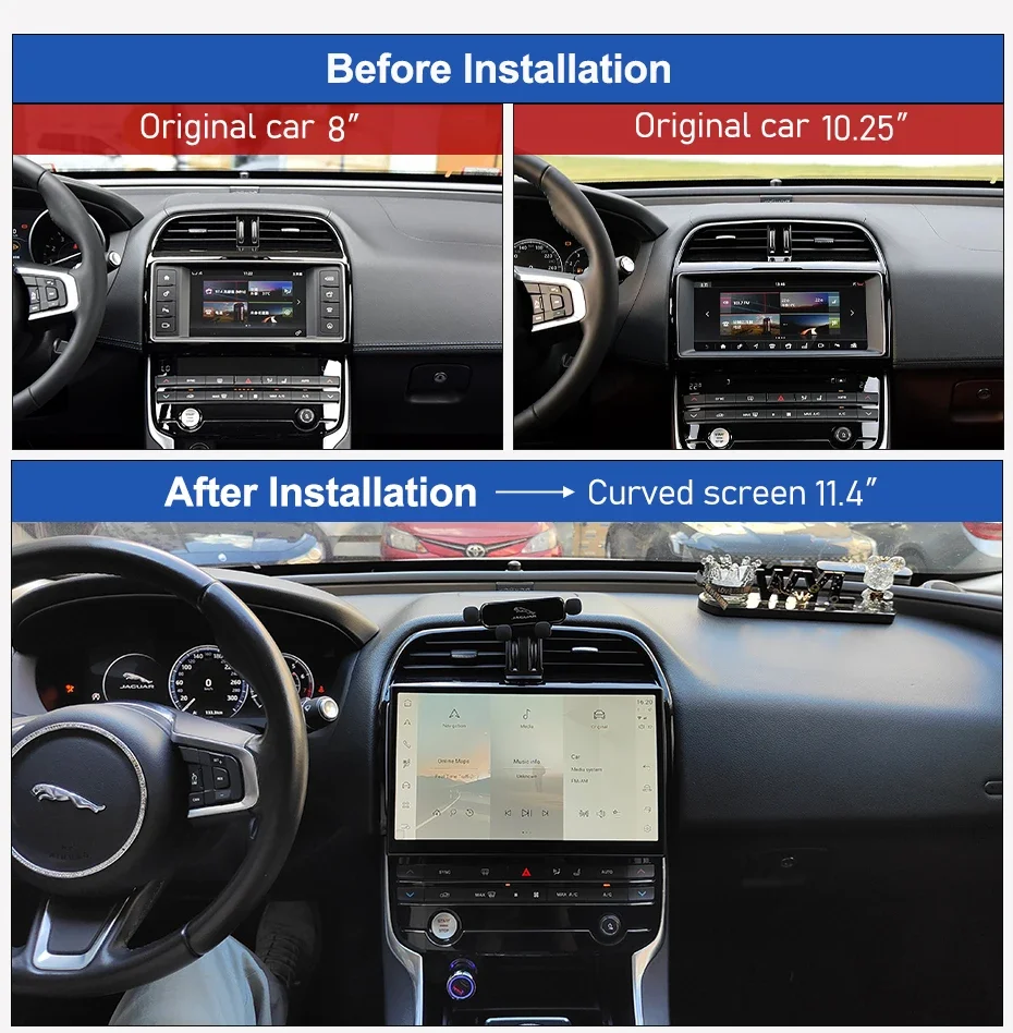 Dual System 11.4‘’ For Jaguar XE F-Pace 2016-2018 Car Radio Wireless Carplay Car GPS Navigation Auto Head unit Multimedia Player
Dual System 11.4‘’ For Jaguar XE F-Pace 2016-2018 Car Radio Wireless Carplay Car GPS Navigation Auto Head unit Multimedia Player