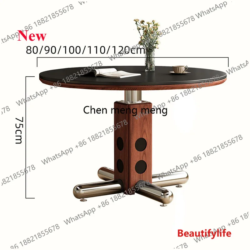 a17 Stylish Home Rock Slab Surface Cafe Table Minimalist Round Dining Table with Steel Leg Kitchen Dining Room Table for Small
a17 Stylish Home Rock Slab Surface Cafe Table Minimalist Round Dining Table with Steel Leg Kitchen Dining Room Table for Small