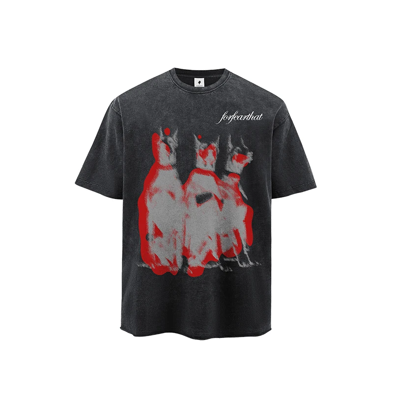 Washed Vintage Short Sleeve T-Shirt Men's Original American High Street Half Sleeve Dog Print Cotton round Neck Summer Fashion
Washed Vintage Short Sleeve T-Shirt Men's Original American High Street Half Sleeve Dog Print Cotton round Neck Summer Fashion