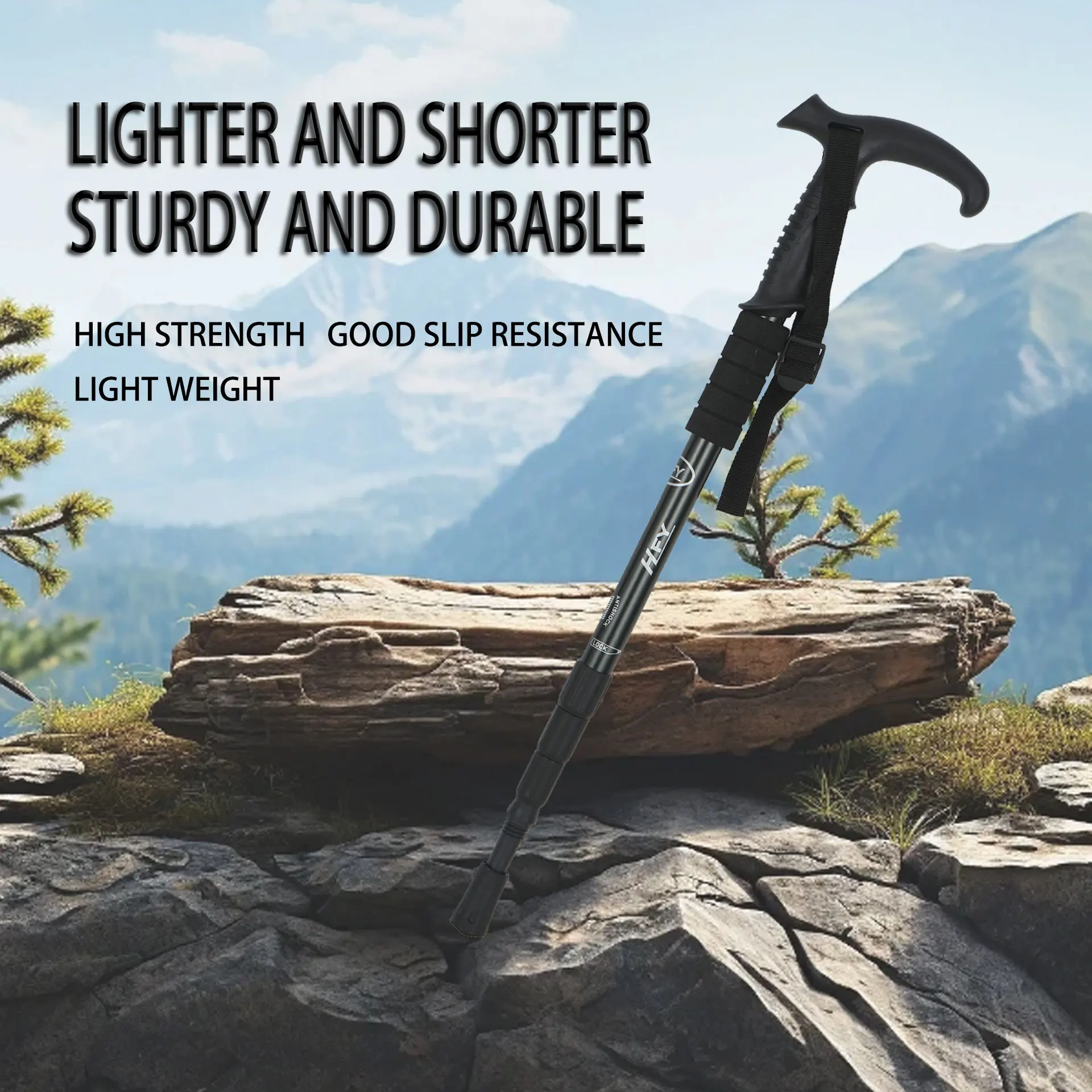 Telescopic climbing T-shaped handle, ultra light adjustable adult climbing cane, anti slip climbing cane, climbing equipment
Telescopic climbing T-shaped handle, ultra light adjustable adult climbing cane, anti slip climbing cane, climbing equipment