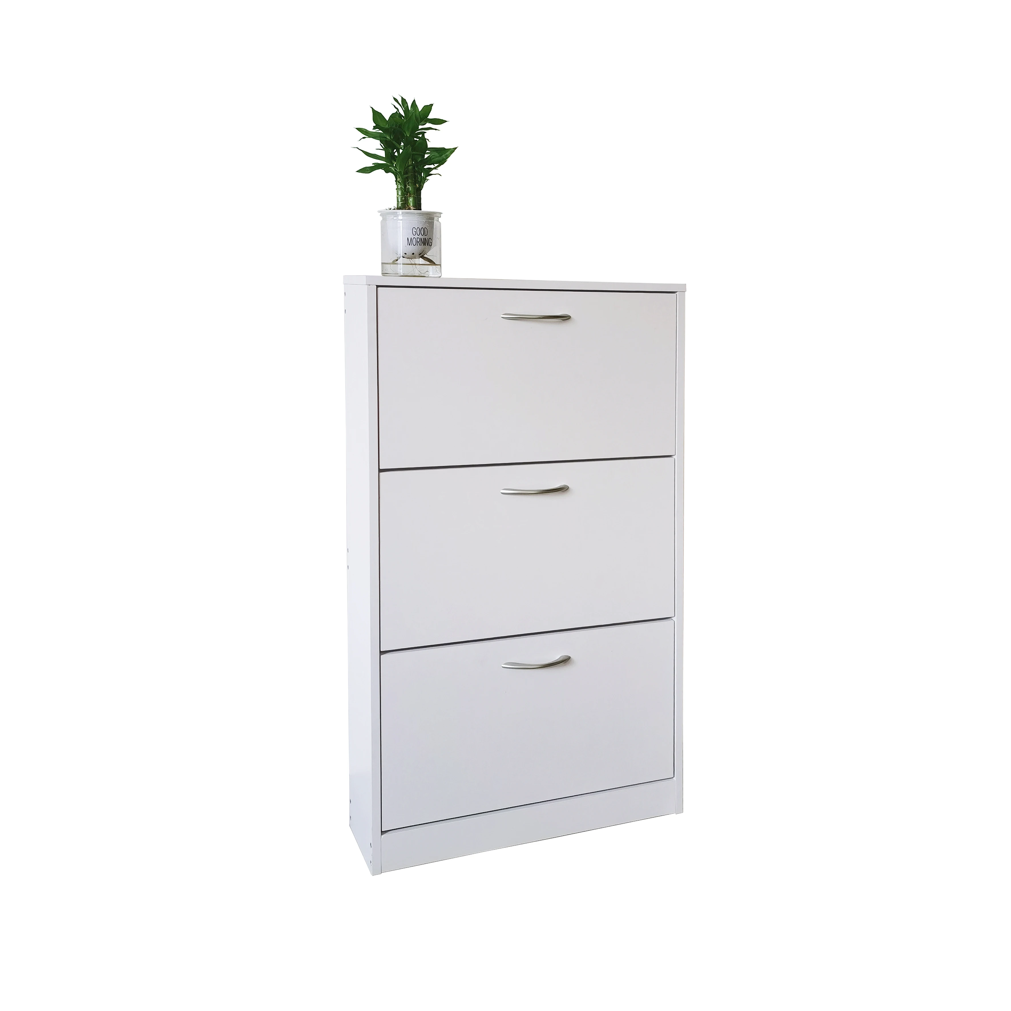 White Narrow 3-Tier Flip Down Wooden Shoe Cabinet Entryway Storage Organizer
White Narrow 3-Tier Flip Down Wooden Shoe Cabinet Entryway Storage Organizer