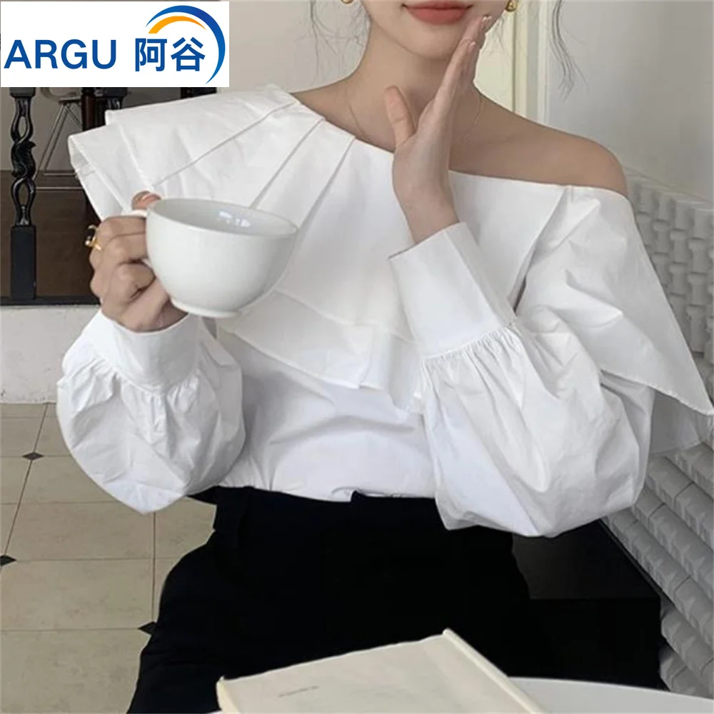Spring Autumn Long Sleeved Shirt Off Shoulder Slash Neck Solid Long Sleeved Shirt SexyTop Split Sleeve Women's Women Clothes
Spring Autumn Long Sleeved Shirt Off Shoulder Slash Neck Solid Long Sleeved Shirt SexyTop Split Sleeve Women's Women Clothes