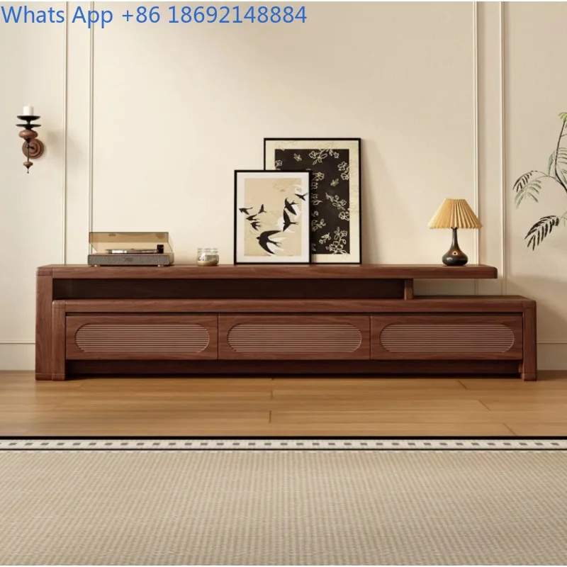 North American Black Walnut Retractable TV Cabinet Solid Wood Floor Cabinet Living Room Storage Cabinet Furniture
North American Black Walnut Retractable TV Cabinet Solid Wood Floor Cabinet Living Room Storage Cabinet Furniture