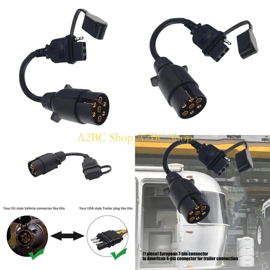 A2BC game 7 Pin Round To 4 Pin Flat Trailer Wiring Harness Converter
A2BC game 7 Pin Round To 4 Pin Flat Trailer Wiring Harness Converter
